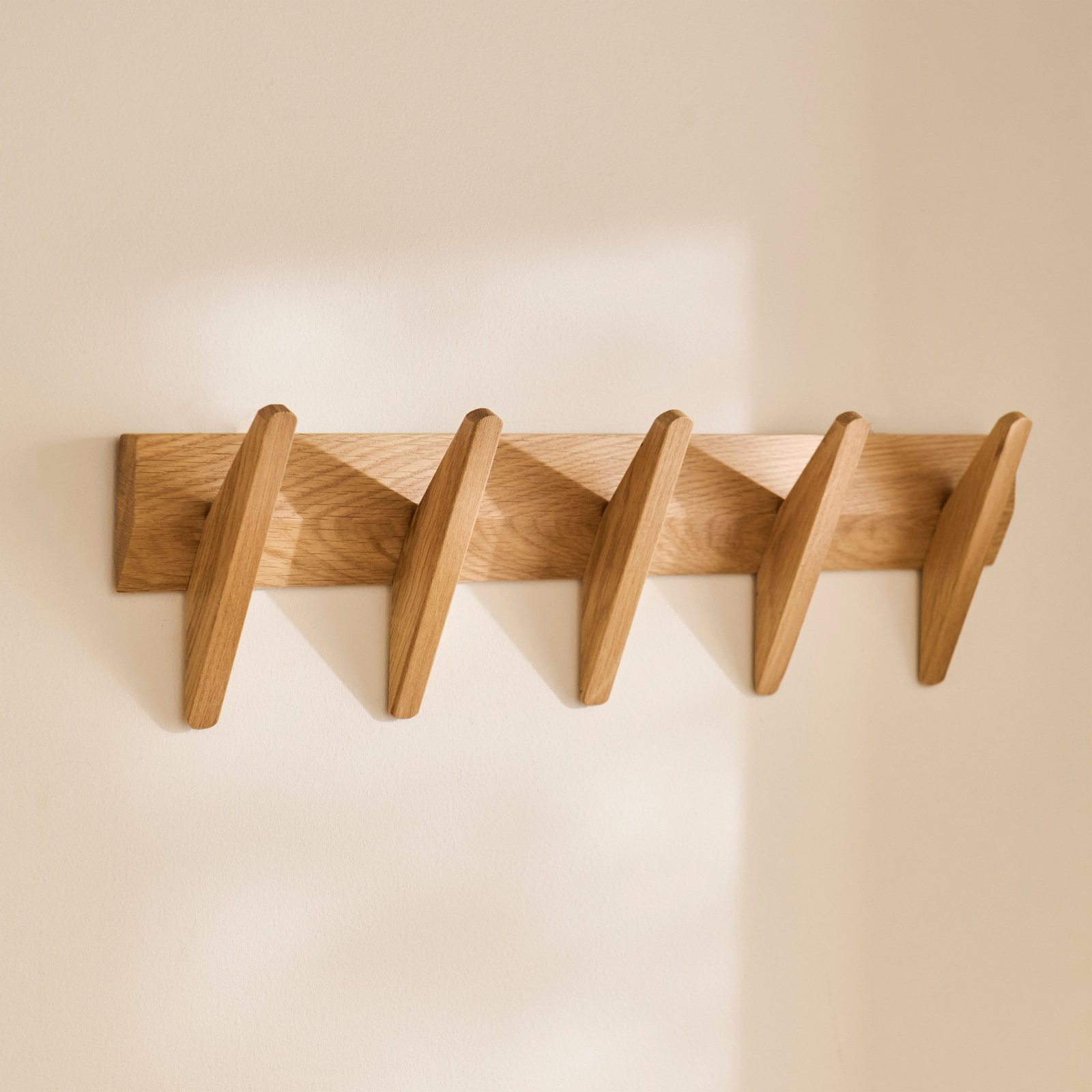 Roe Small Pale Oak Coat Rack - Image 2