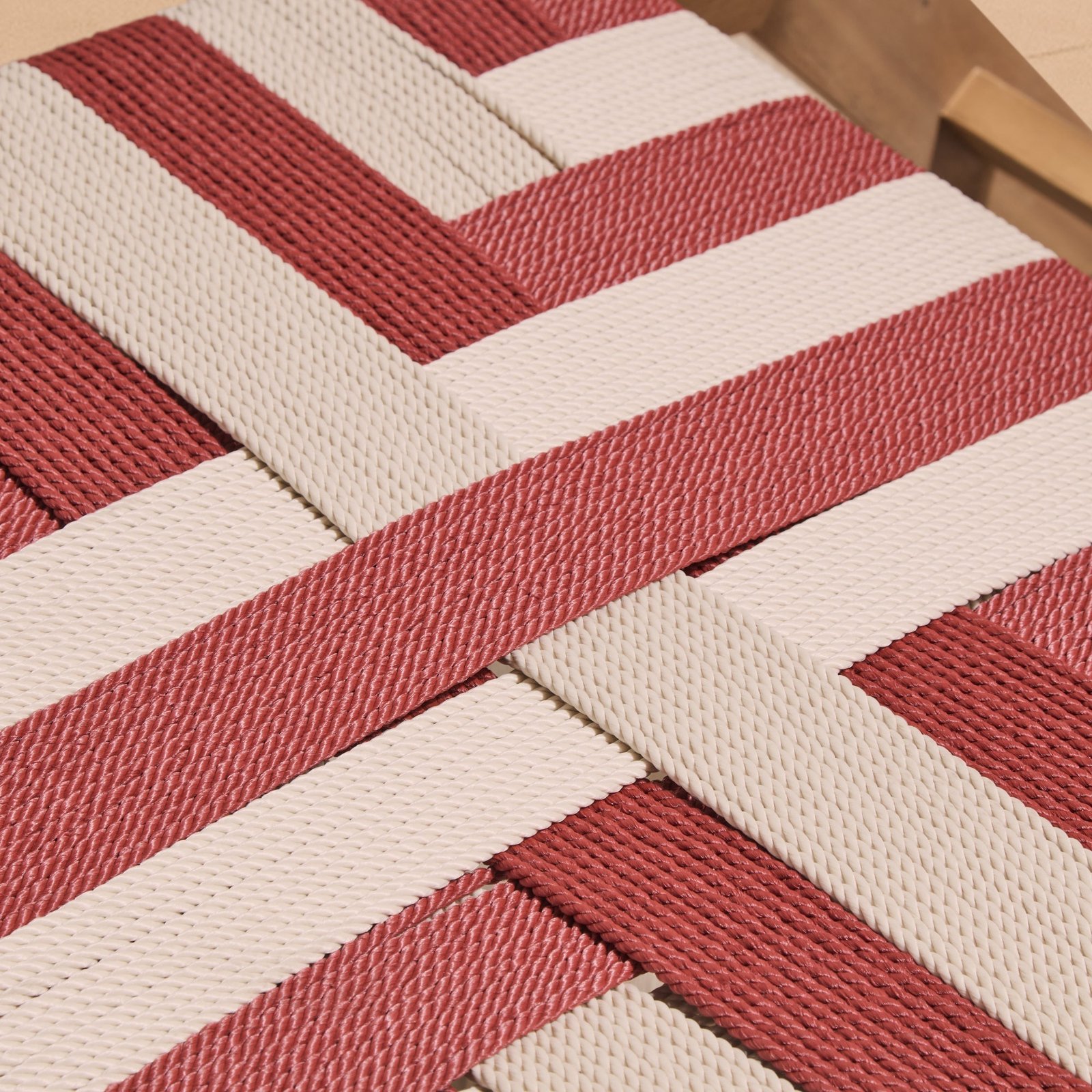 Saffron White Acacia Occasional Chair - Beige/Paprika Rope - Image 5