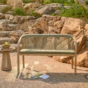 Shiro Wooden Garden Bench - Green