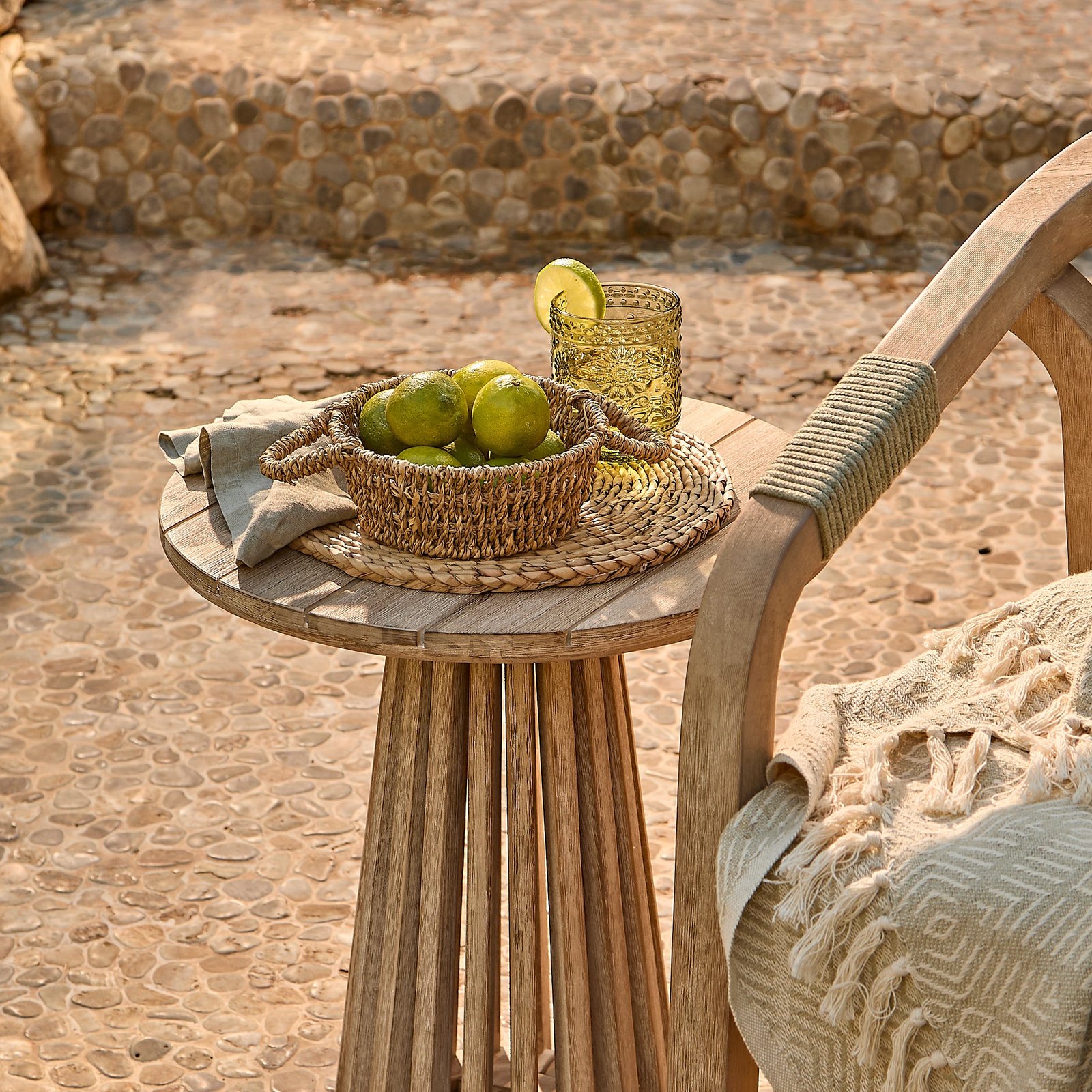 Shiro Wooden Garden Bench - Green - Image 3