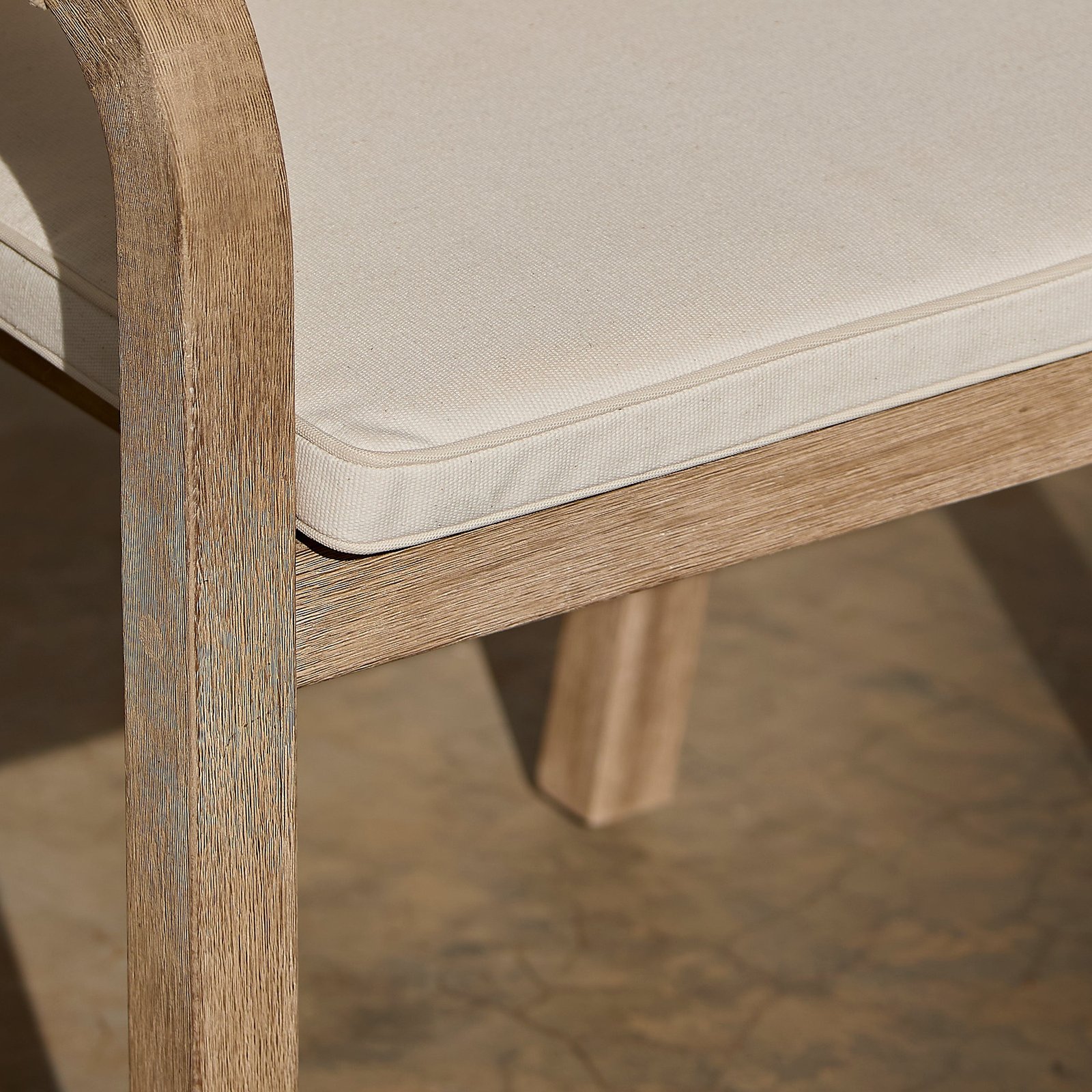 Shiro Wooden Garden Chairs - Set of 2 - Beige Rope - Image 6